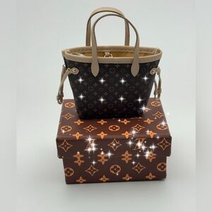 Labubu Purse Stylish Black and Tan Mini Bag